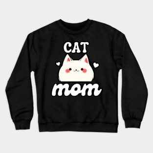 Adorable Cat Mom Crewneck Sweatshirt